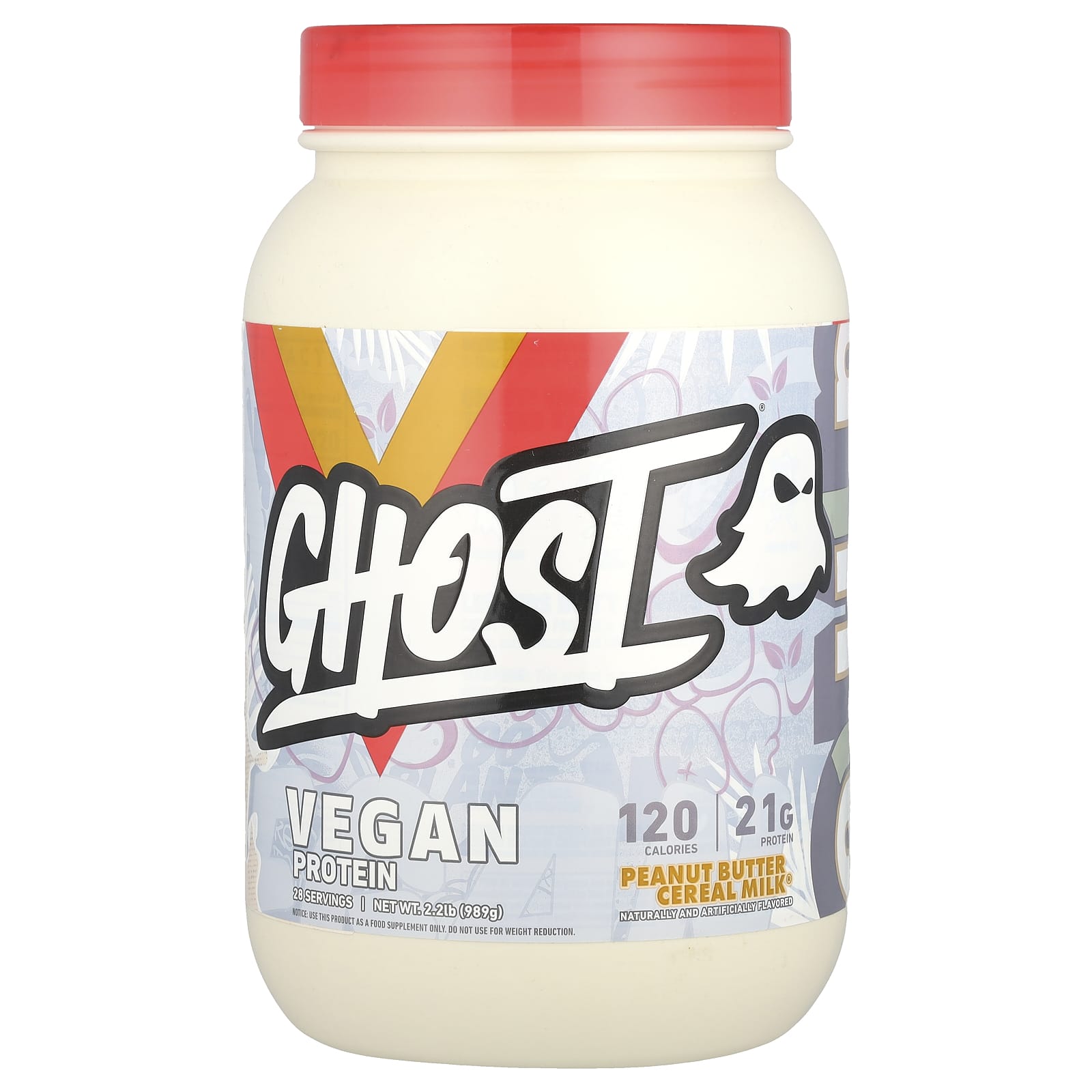 Ghost Peanut Butter Cereal Milk Vegan Protein Powder 2.2lb - Image 1