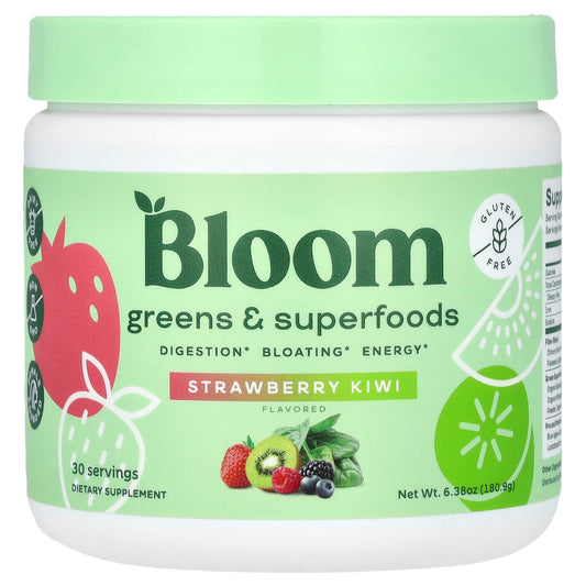 Strawberry Kiwi Superfood Powder by Bloom - Boost Energy & Digestion - Image 1