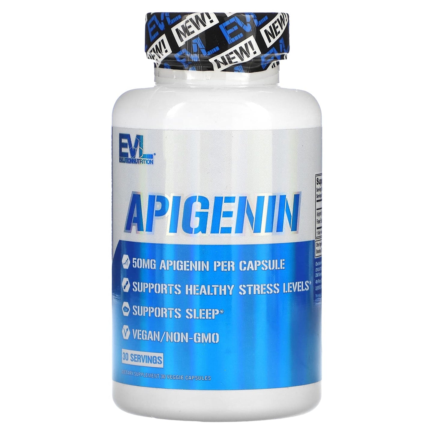 Apigenin Supplements by EVLution Nutrition - 50mg, 30 Veggie Capsules - Image 1