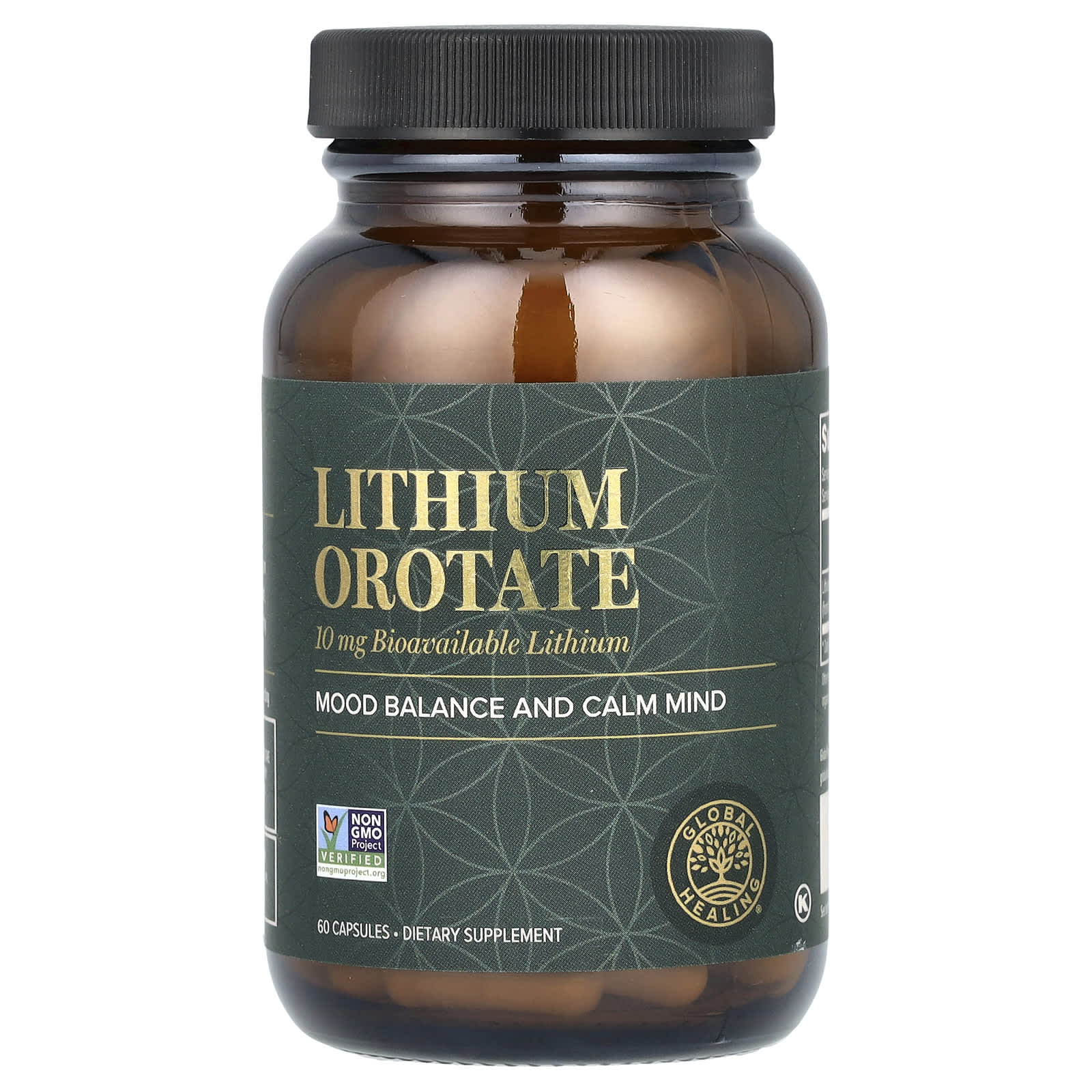<strong>Global Healing Lithium Orotate Supplement for Mood Balance</strong> - 60 Capsules - Image 1
