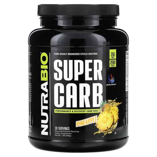 NutraBio, Super Carb, Pineapple, 1.9 lb (840 g) - Image 1