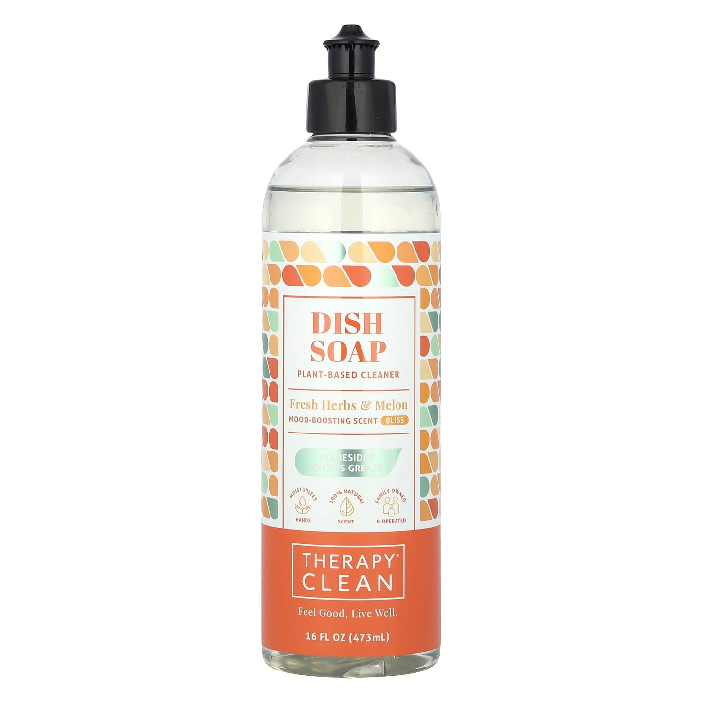 Therapy Clean, Dish Soap, Fresh Herbs & Melon, 16 fl oz (473 ml) - Image 1