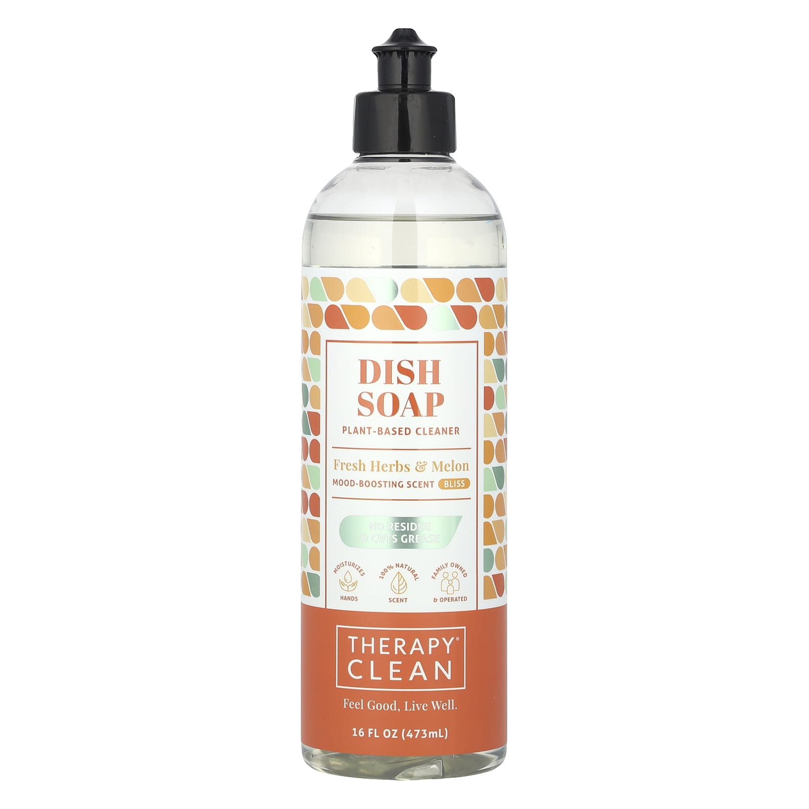 Therapy Clean, Dish Soap, Fresh Herbs & Melon, 16 fl oz (473 ml) - Image 1