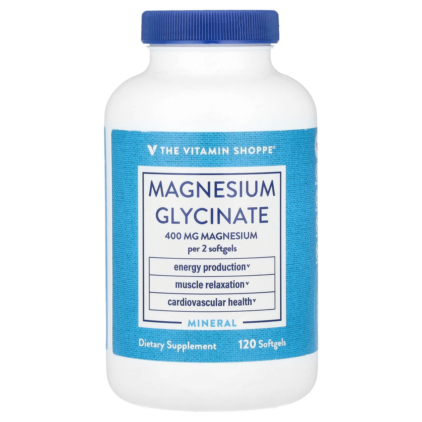 The Vitamin Shoppe, Magnesium Glycinate, 120 Softgel (200 mg per Softgel)