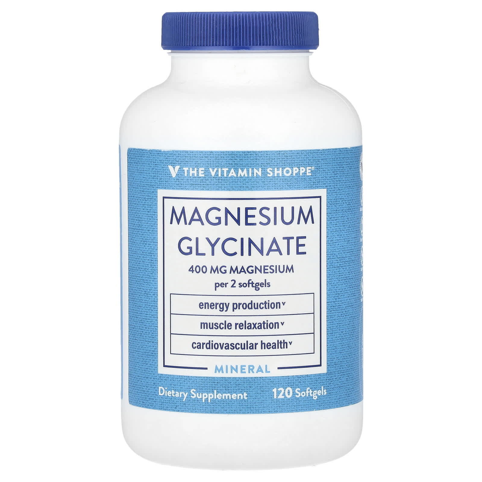 The Vitamin Shoppe, Magnesium Glycinate, 120 Softgel (200 mg per Softgel)