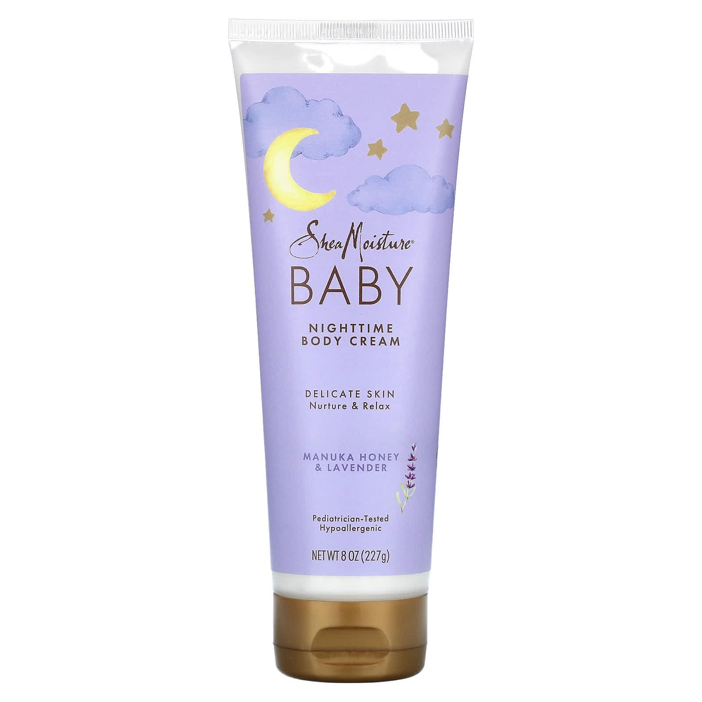 SheaMoisture, Baby, Nighttime Body Cream, Manuka Honey & Lavender, 8 oz (227 g) - Image 1