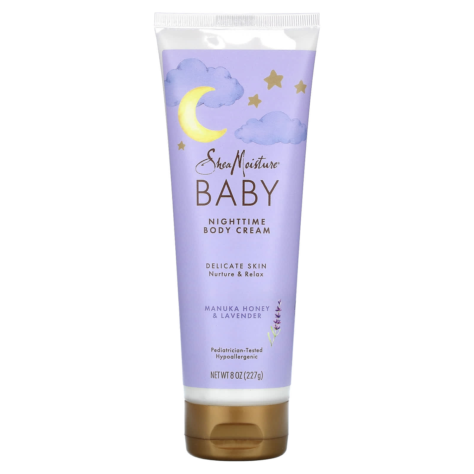 SheaMoisture, Baby, Nighttime Body Cream, Manuka Honey & Lavender, 8 oz (227 g) - Image 1