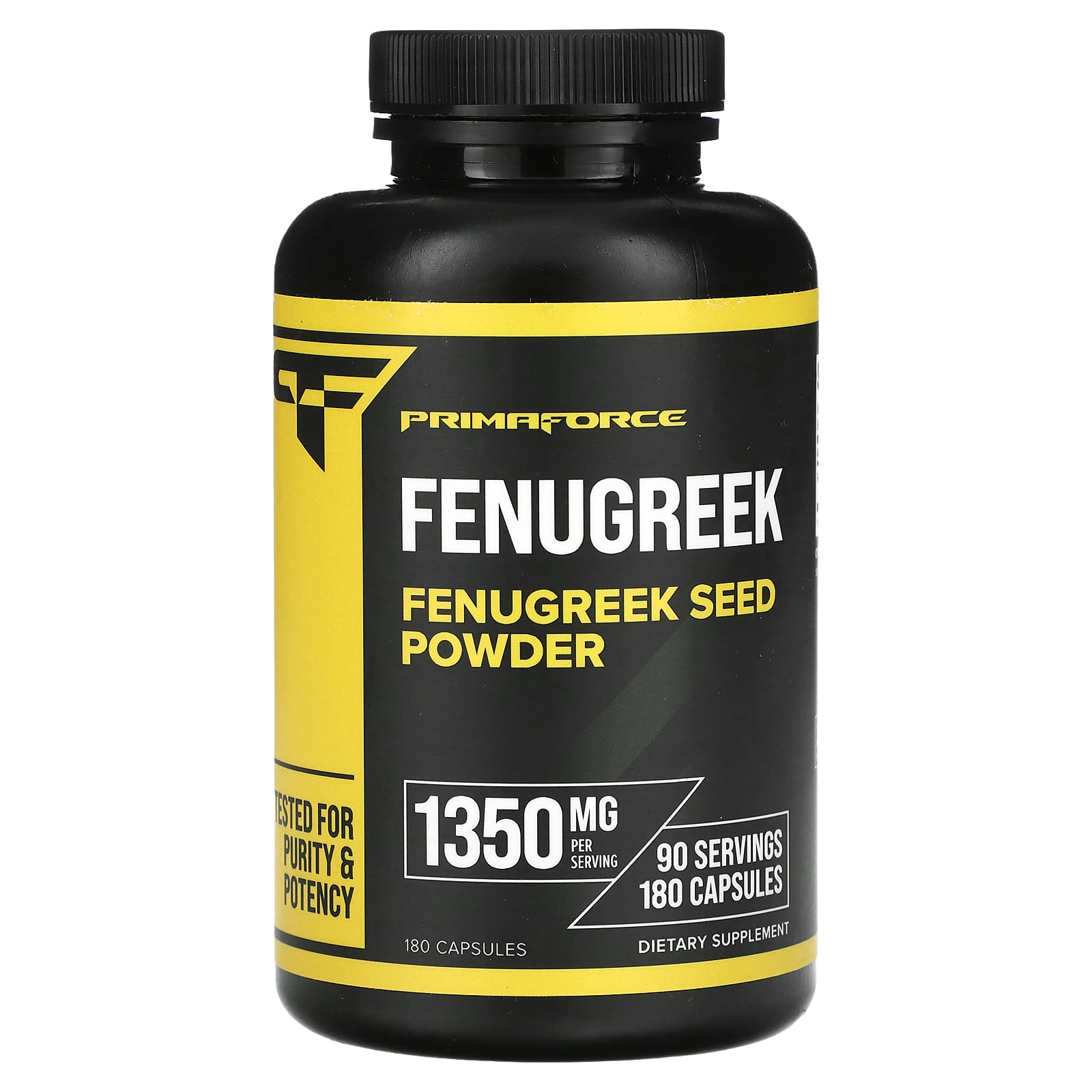Primaforce, Fenugreek, 180 Capsules (675 mg per Capsule) - Image 1