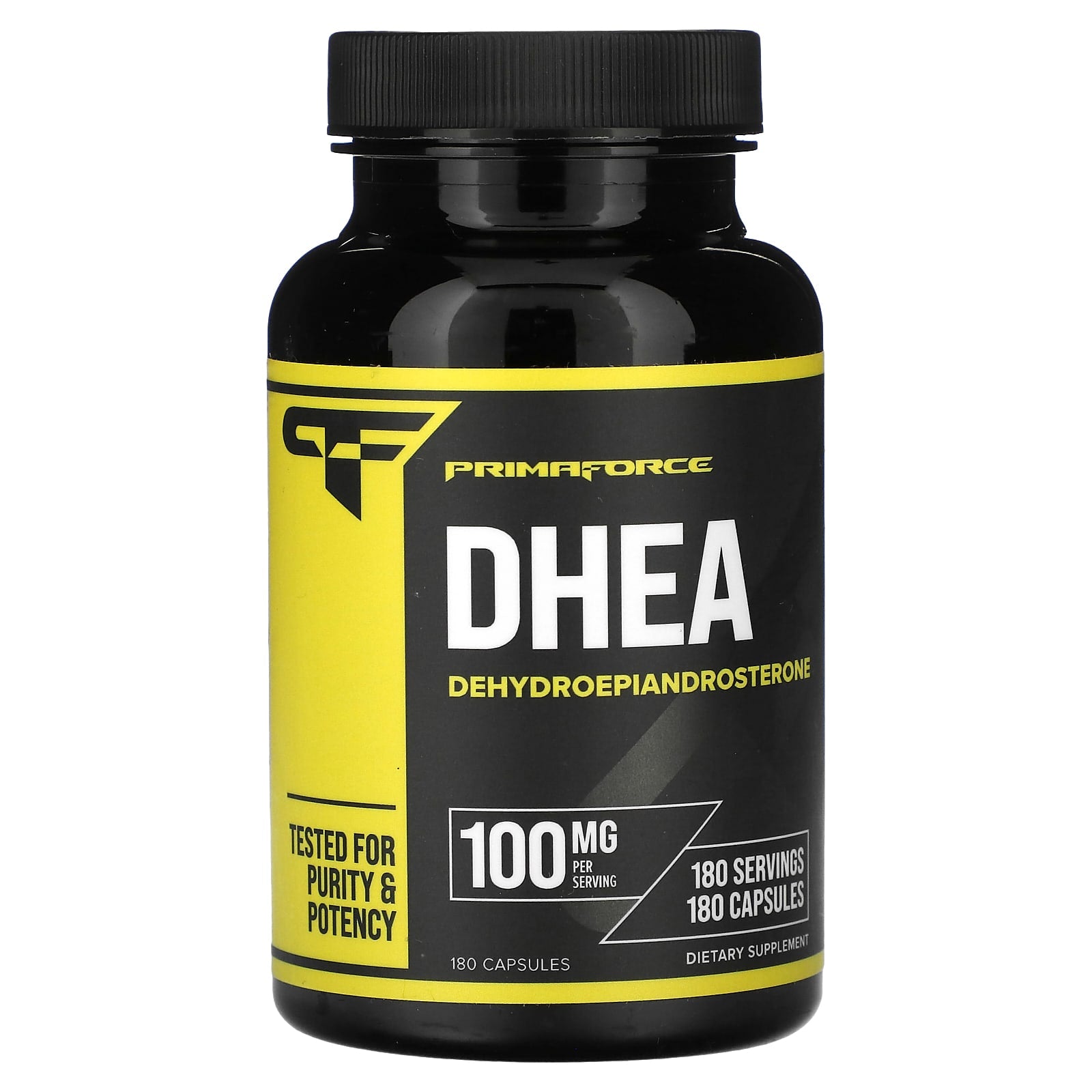 Primaforce, DHEA, 100 mg, 180 Capsules - Image 1