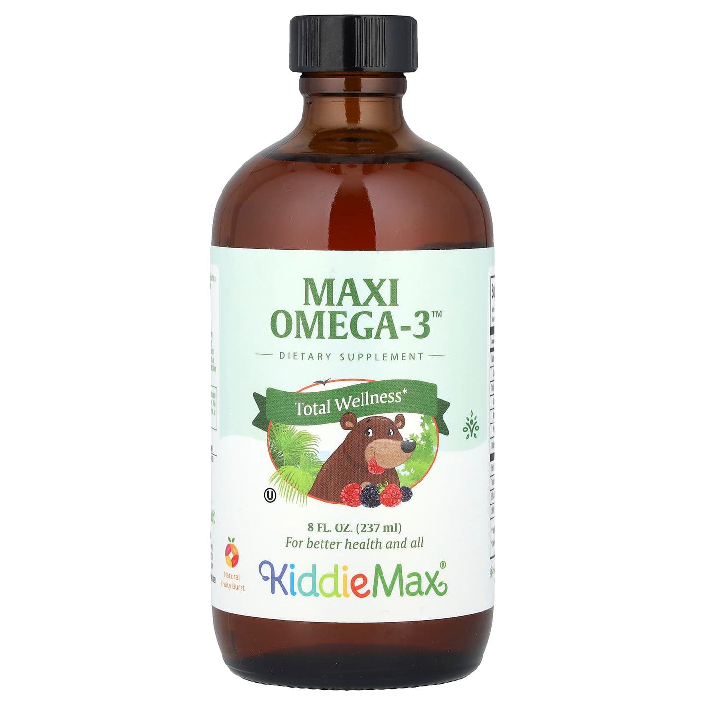 Maxi Health, KiddieMax® Maxi Omega-3™, Natural Fruity Burst, 8 fl oz (237 ml) - Image 1