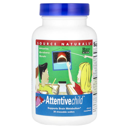 Source Naturals, Attentive Child™, Sweet & Tart, 30 Chewable Wafers - Image 1