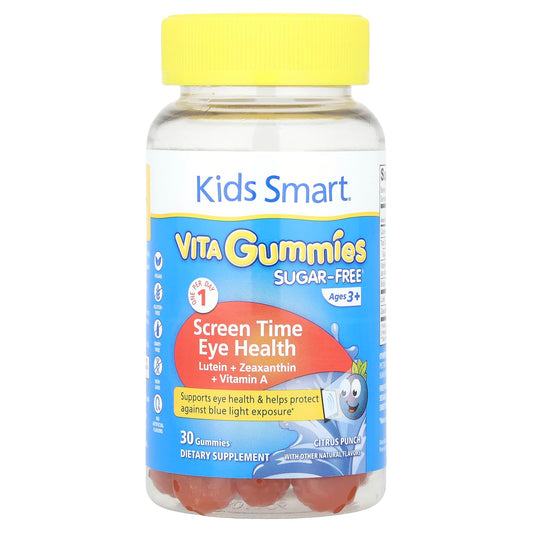 Kids Smart® Vita Gummies, Screen Time Eye Health, Sugar Free, Ages 3+, Citrus Punch, 30 Gummies - Image 1