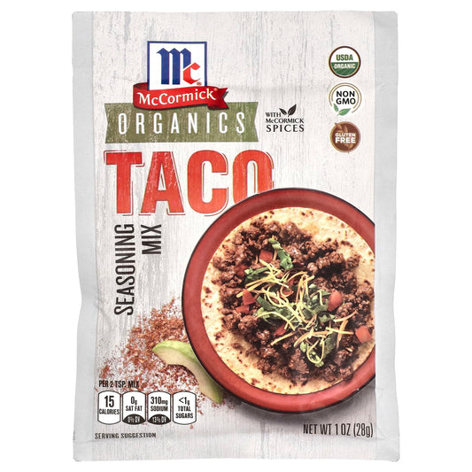 McCormick, Organics, Taco Seasoning Mix, 1 oz (28 g) - Image 1