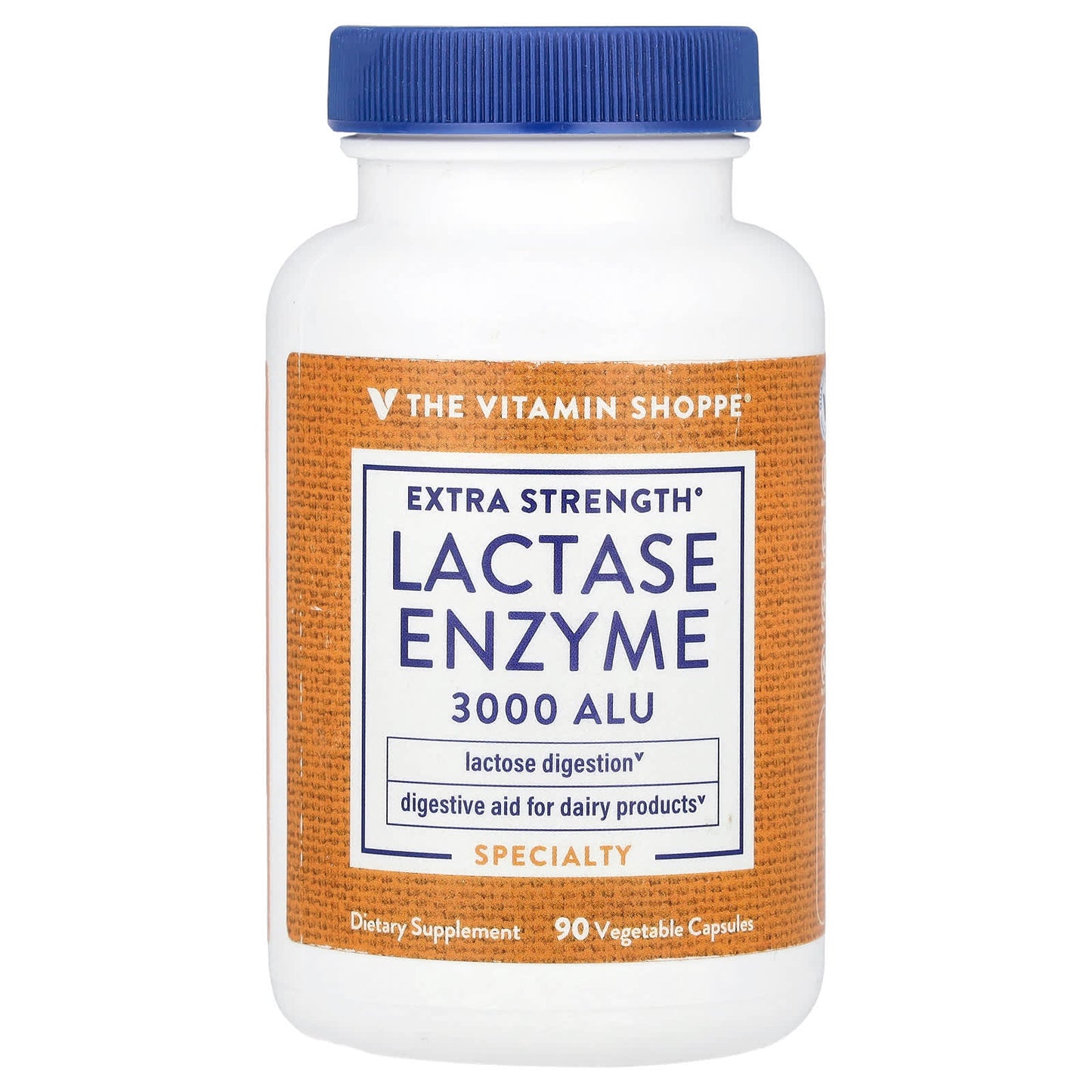 The Vitamin Shoppe, Lactase Enzyme, Extra Strength, 3,000 ALU, 90 Vegetable Capsules - Image 1