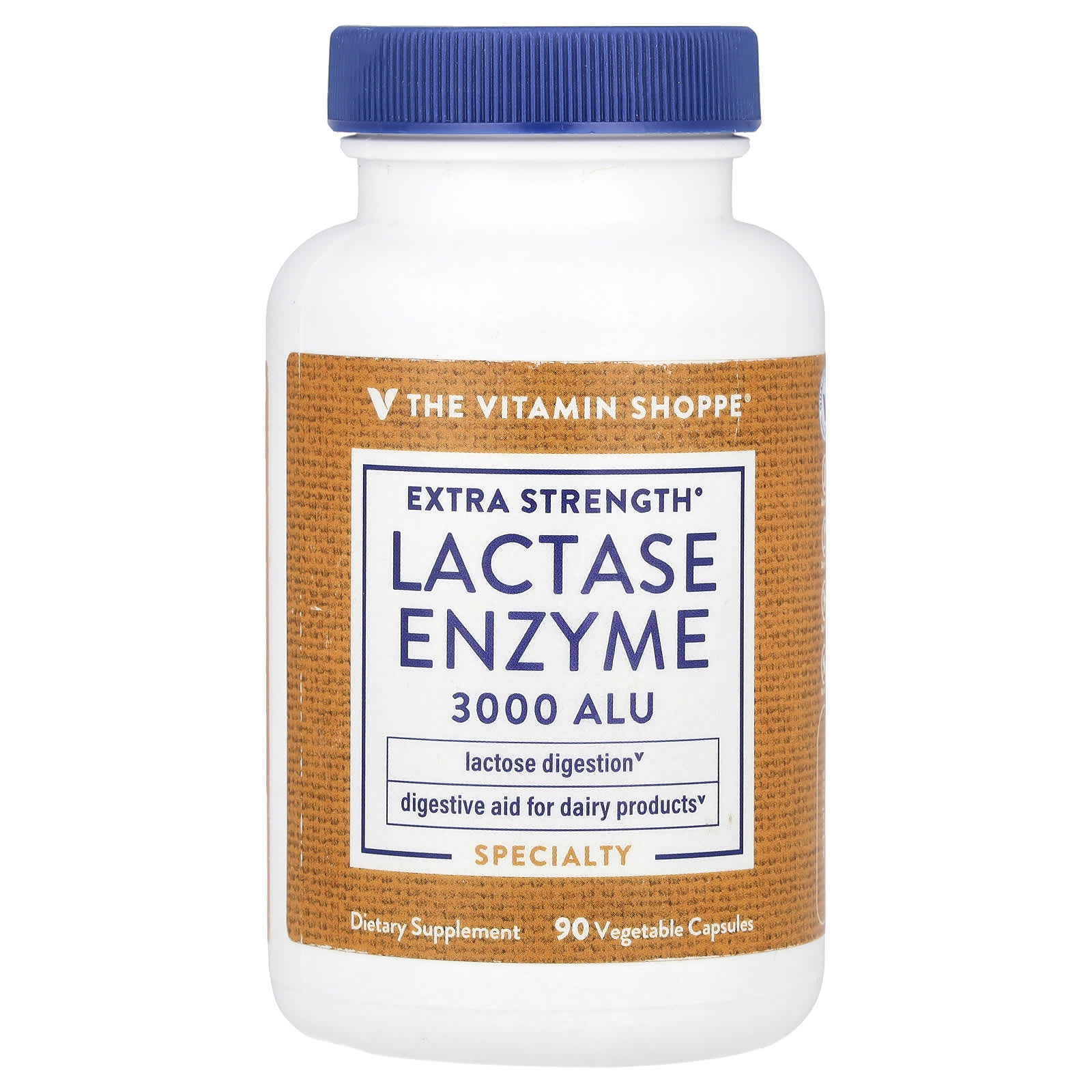The Vitamin Shoppe, Lactase Enzyme, Extra Strength, 3,000 ALU, 90 Vegetable Capsules - Image 1