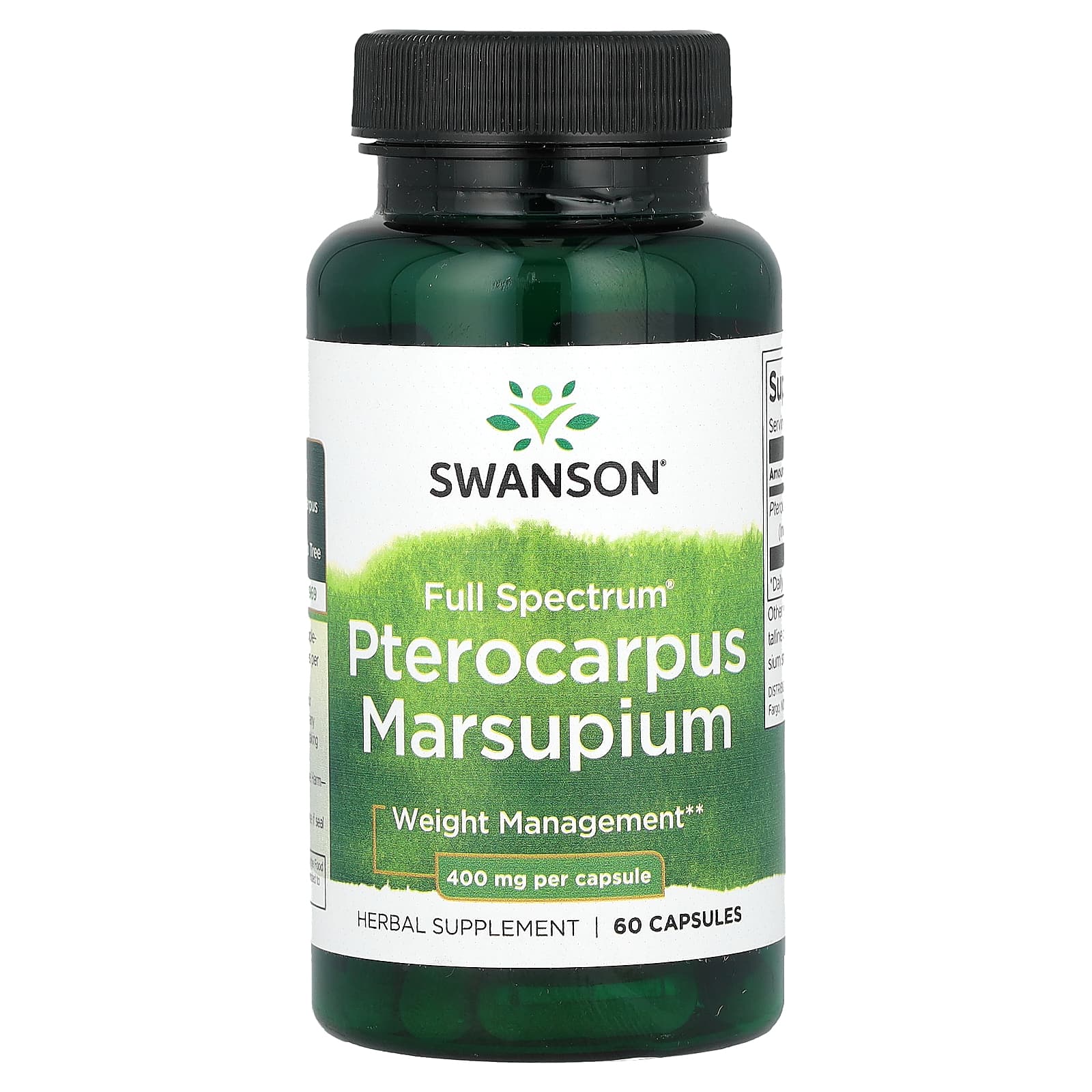 Swanson, Full Spectrum Pterocarpus Marsupium, 400 mg, 60 Capsules - Image 1