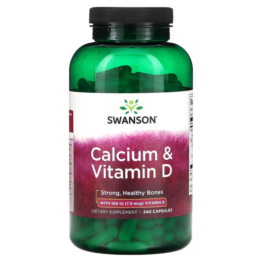 Swanson, Calcium & Vitamin D, 240 Capsules - Image 1
