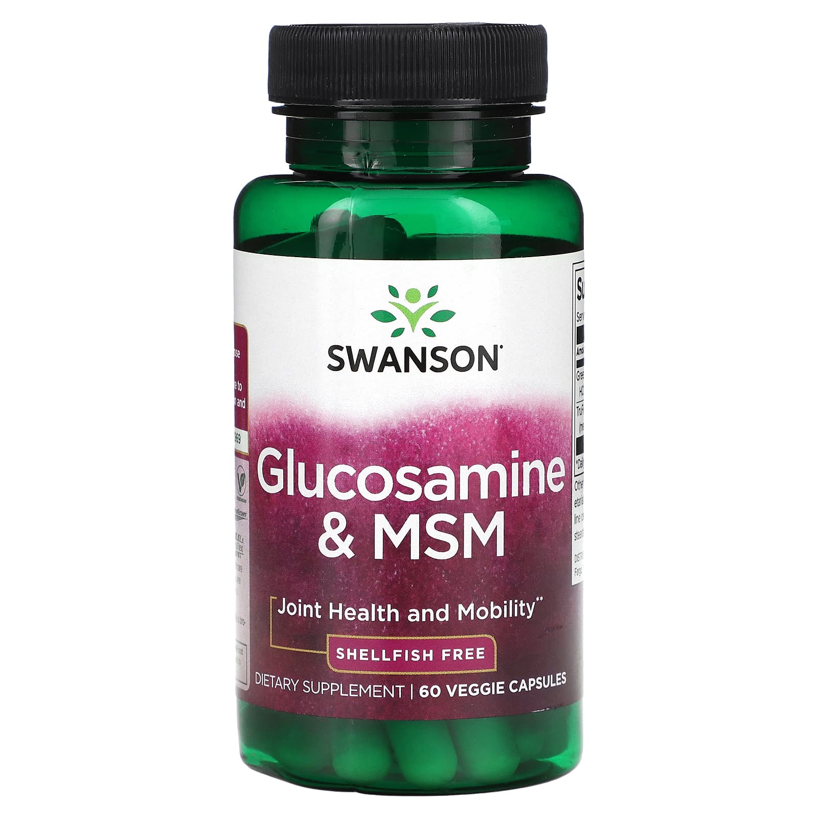Swanson, Glucosamine & MSM, 60 Veggie Capsules - Image 1