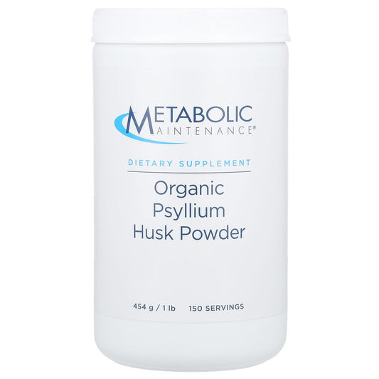 Metabolic Maintenance, Organic Psyllium Husk Powder , 1 lb (454 g) - Image 1