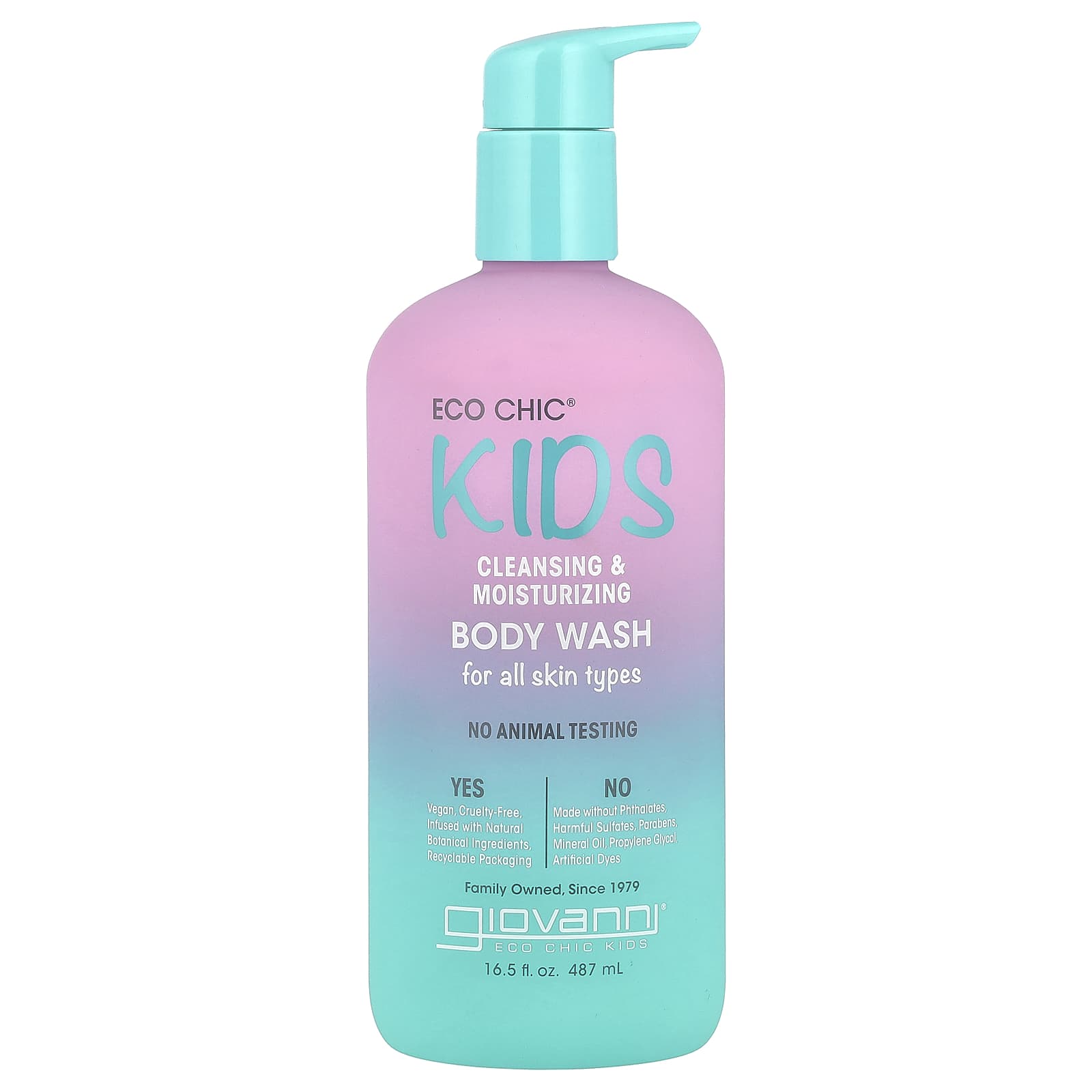 Giovanni Eco Chic Kids Body Wash, Vegan, Cruelty-Free, 16.5 fl oz - Image 1