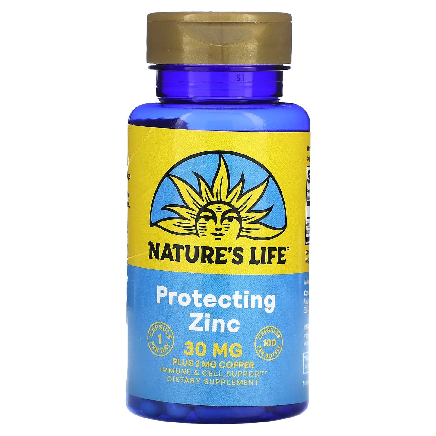 Nature's Life, Zinc , 30 mg, 100 Capsules - Image 1