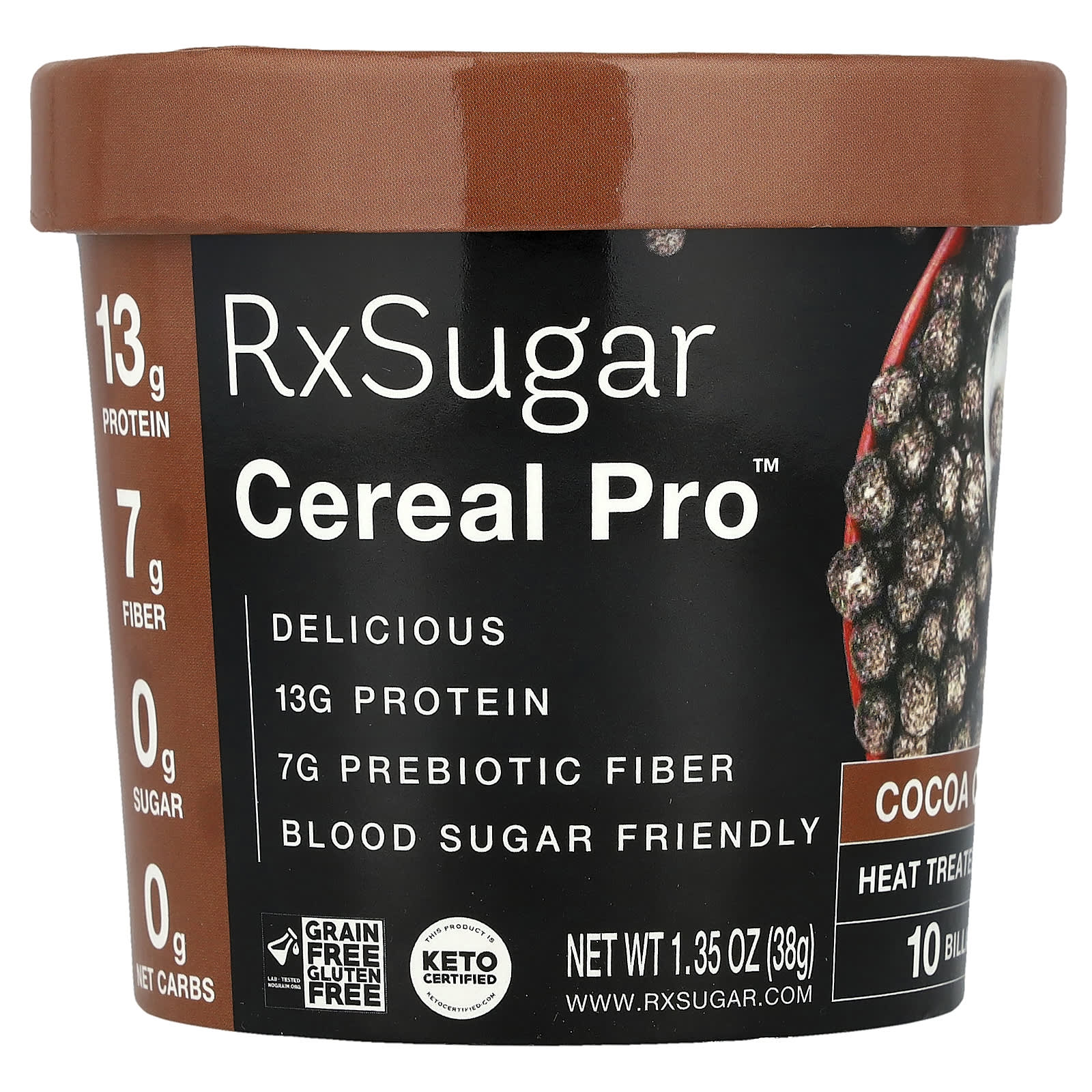 RxSugar, Cereal Pro™, Cocoa Crunch, 1.35 oz (38 g) - Image 1