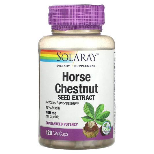 Solaray, Horse Chestnut Seed Extract, 120 VegCaps - Image 1
