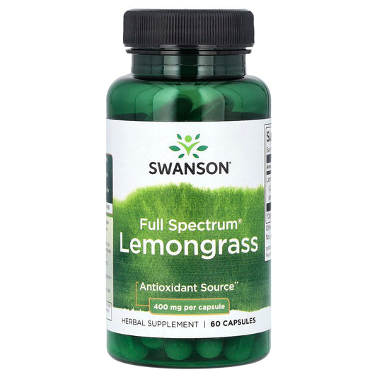 Swanson, Full Spectrum Lemongrass, 400 mg, 60 Capsules - Image 1