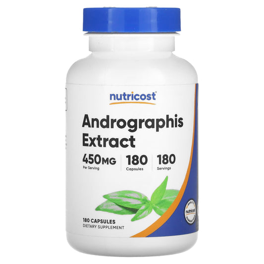 Nutricost, Andrographis Extract, 450 mg, 180 Capsules - Image 1