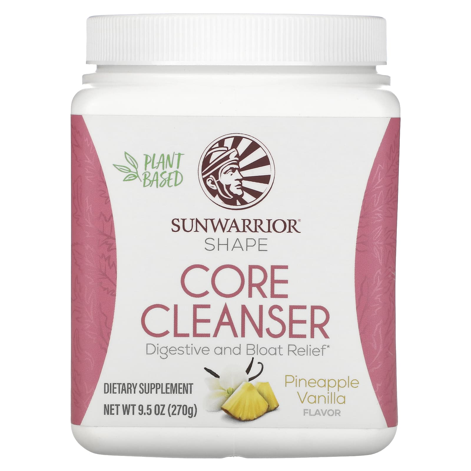 Sunwarrior, Shape, Core Cleanser, Pineapple Vanilla, 9.5 oz (270 g) - Image 1