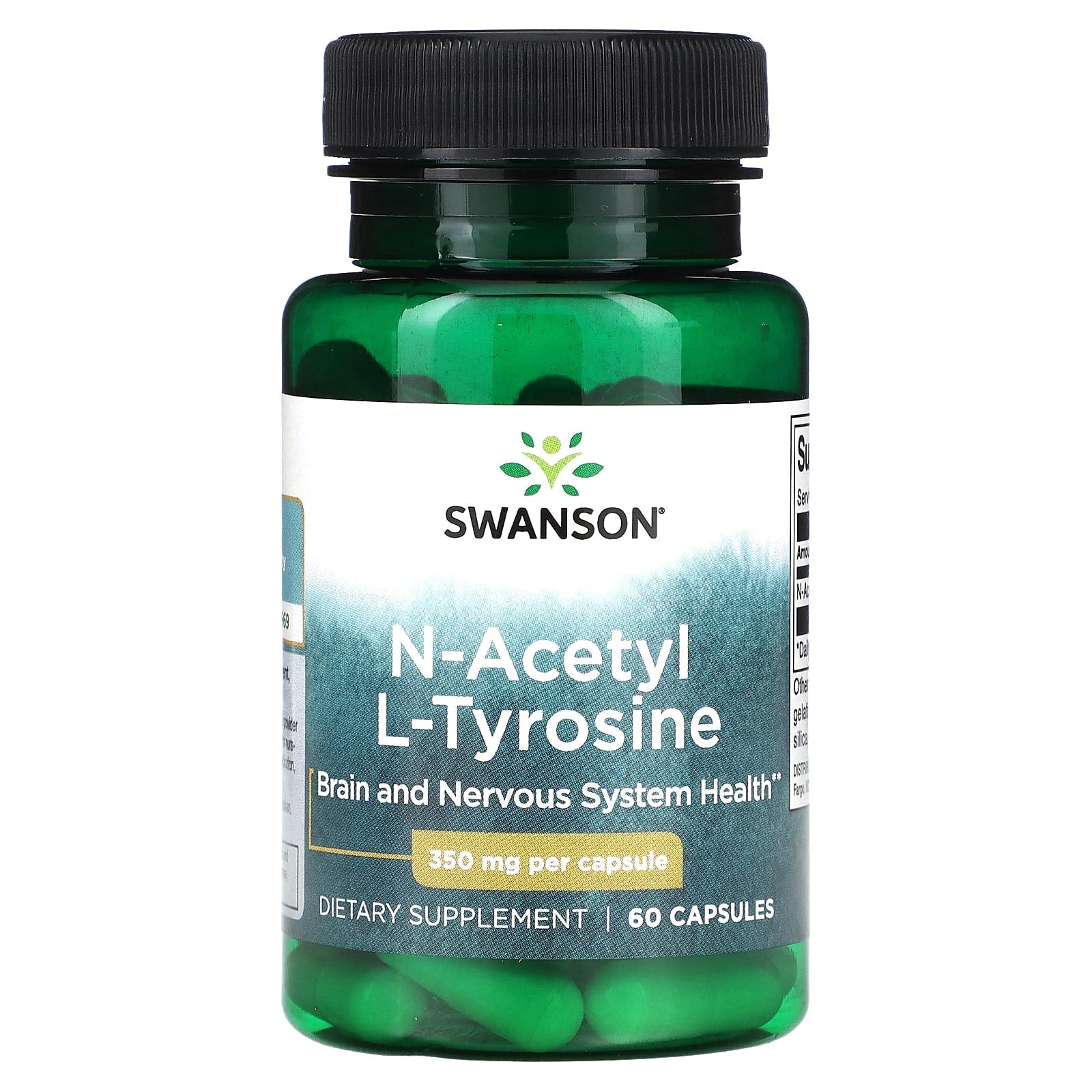 Swanson, N-Acetyl L-Tyrosine, 350 mg, 60 Capsules - Image 1