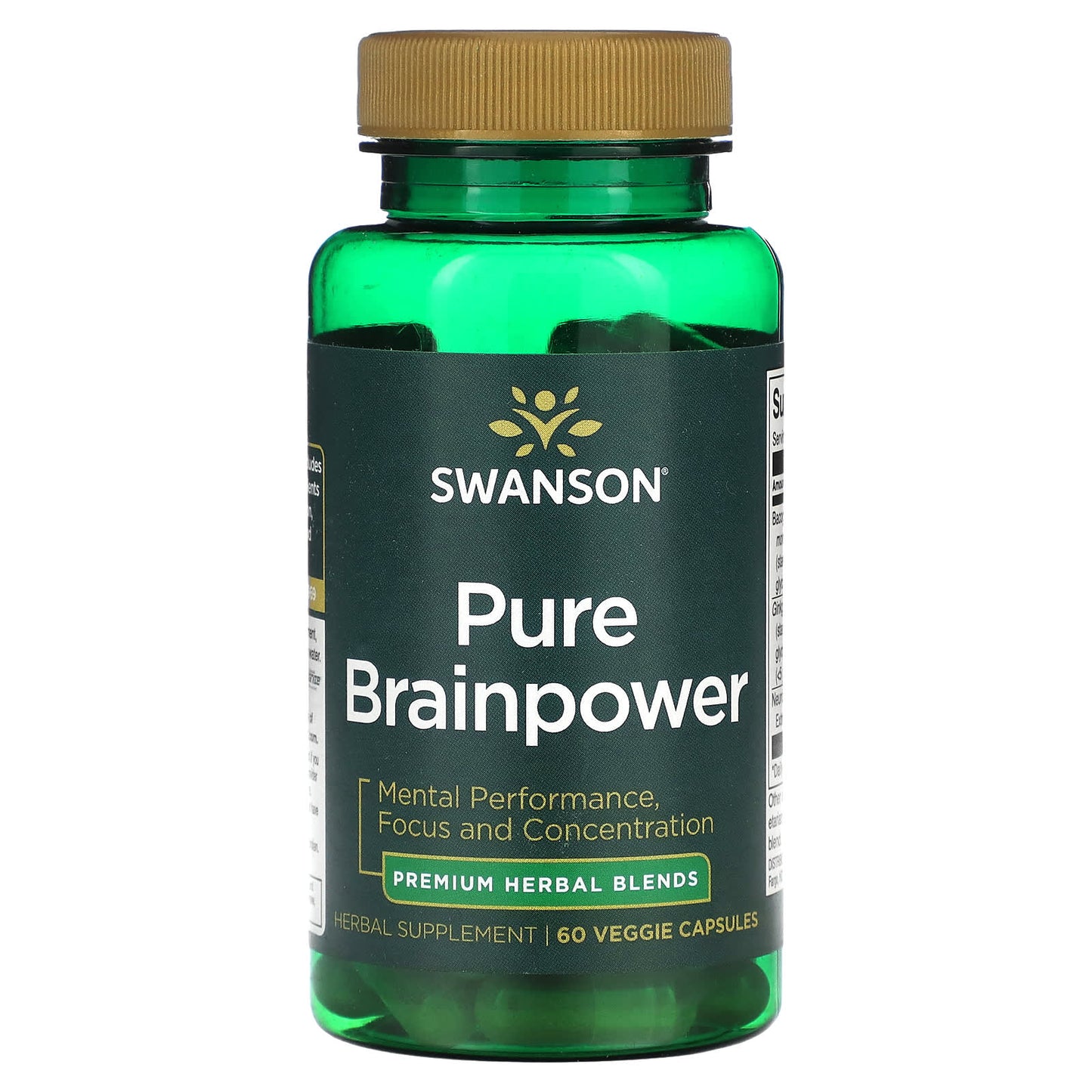 Swanson, Pure Brainpower, 60 Vegan Capsules - Image 1