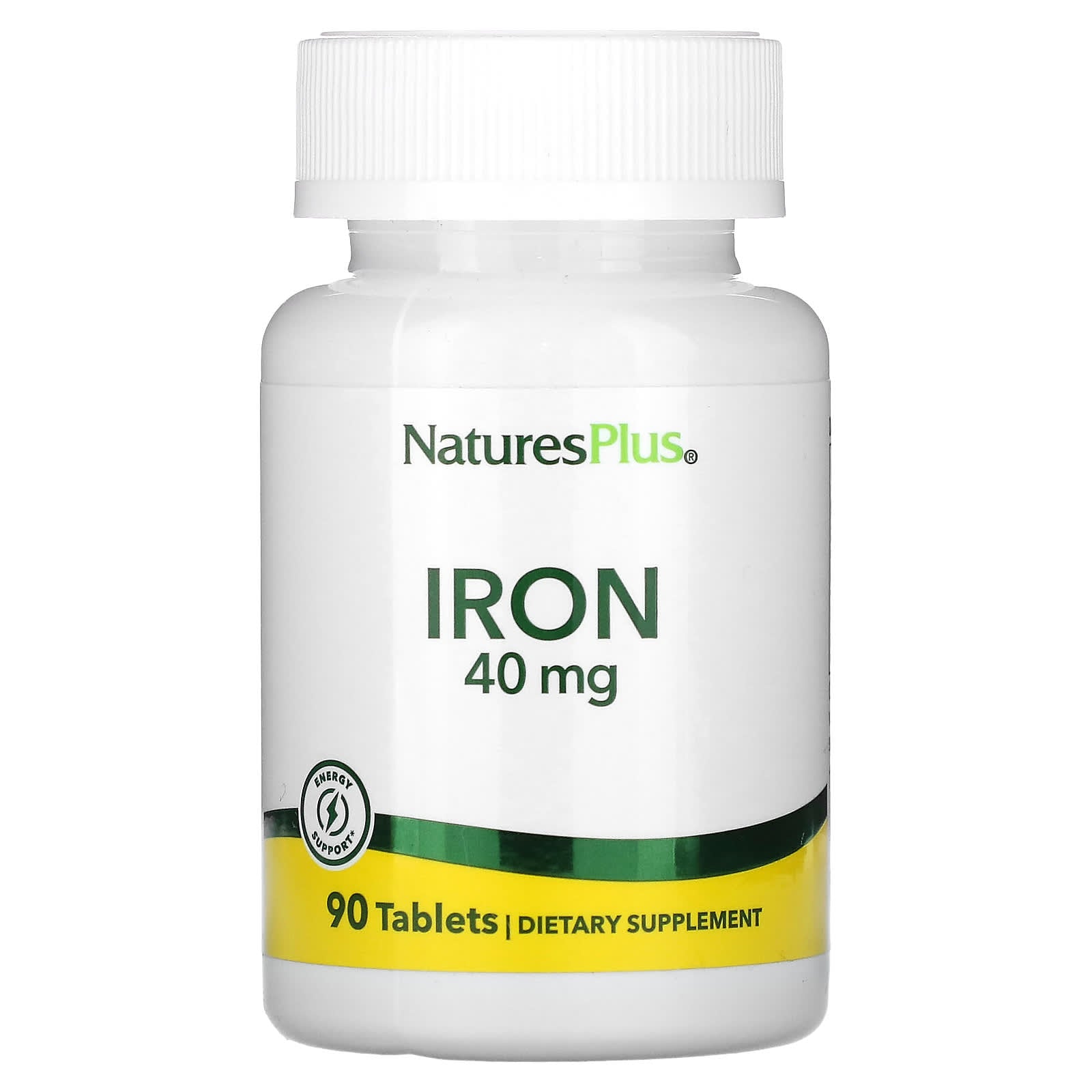NaturesPlus, Iron, 90 Tablets (20 mg per Tablet) - Image 1