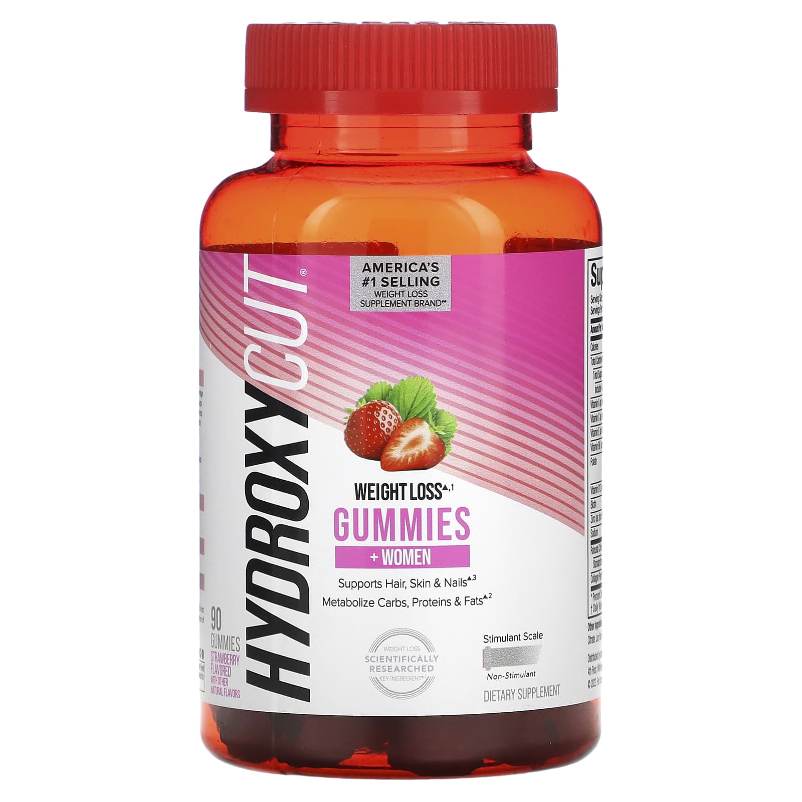 Hydroxycut Weight Loss Gummies for Women - Strawberry Flavor - Image 1