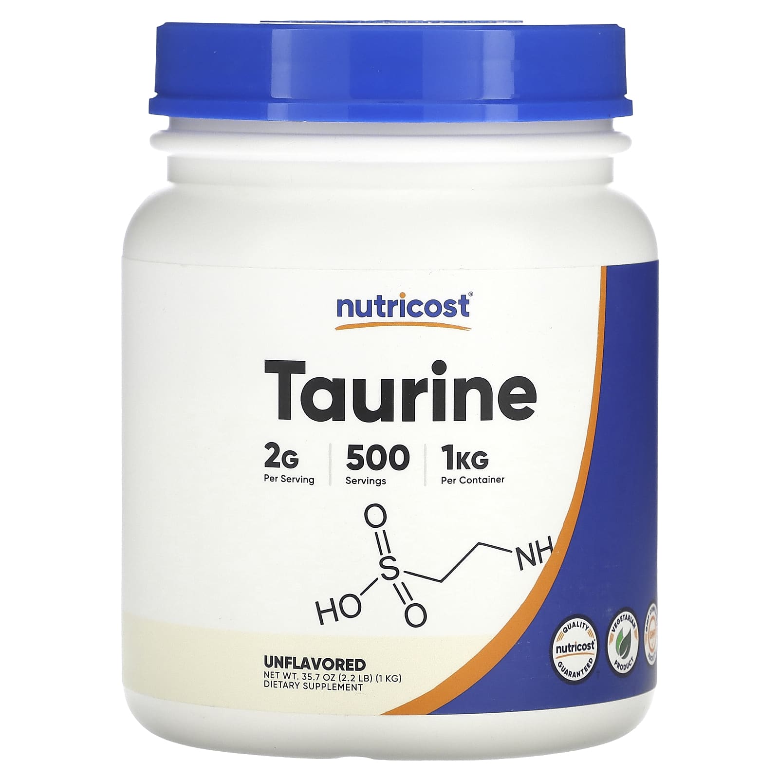 Nutricost, Taurine, Unflavored, 35.7 oz (1 kg) - Image 1
