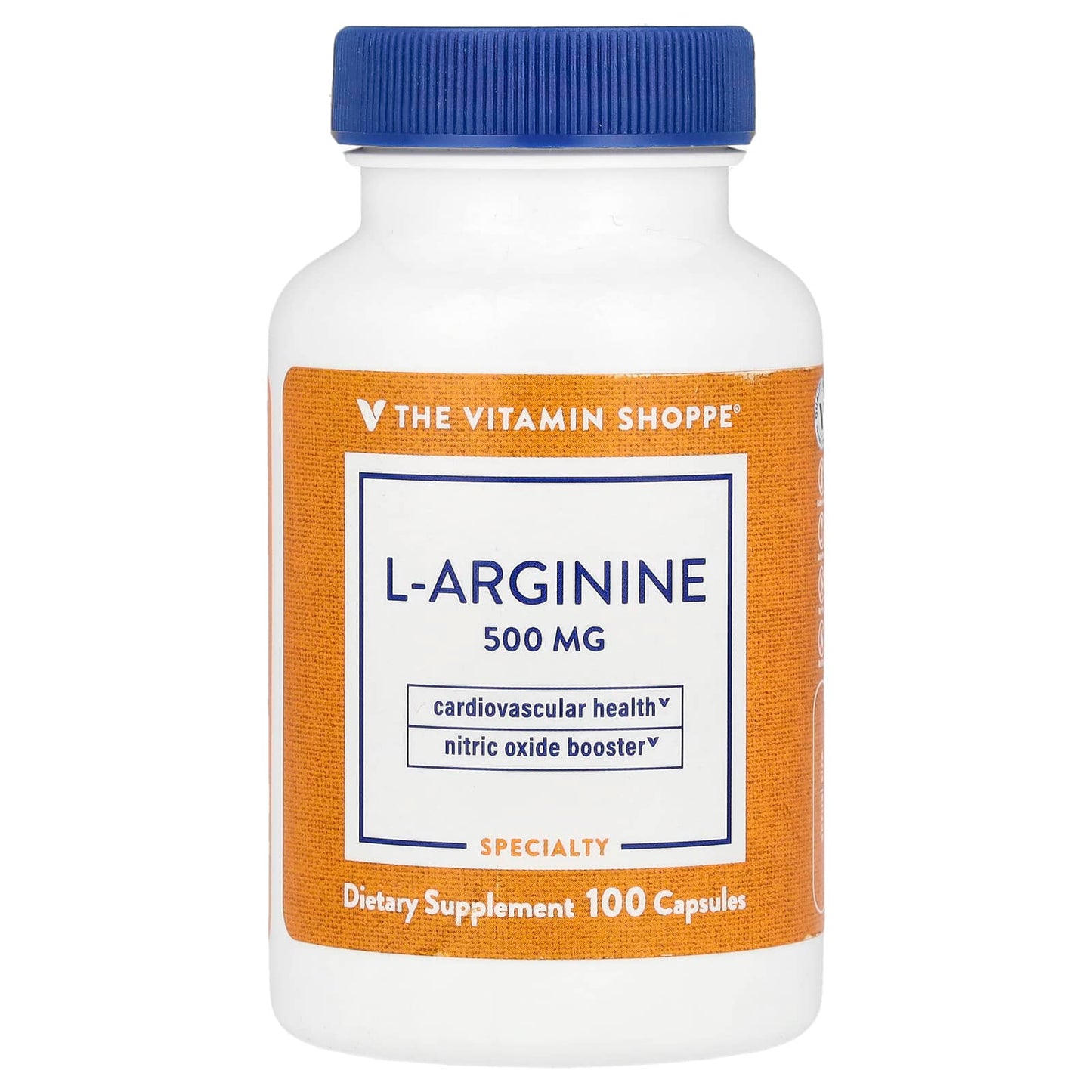 The Vitamin Shoppe, L-Arginine, 500 mg, 100 Capsules - Image 1