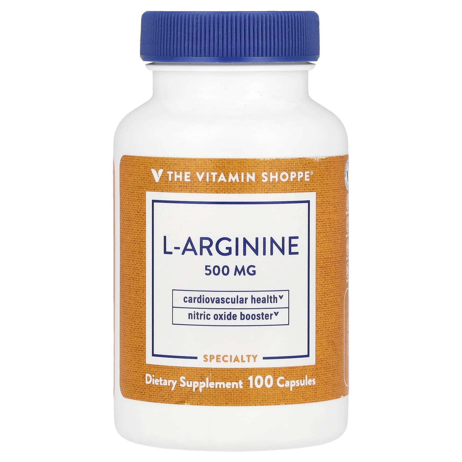 The Vitamin Shoppe, L-Arginine, 500 mg, 100 Capsules - Image 1