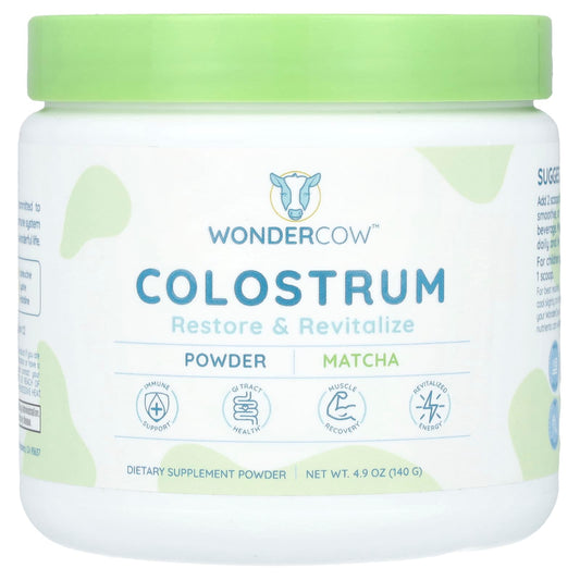 Wondercow, Colostrum Powder, Matcha, 4.9 oz (140 g) - Image 1