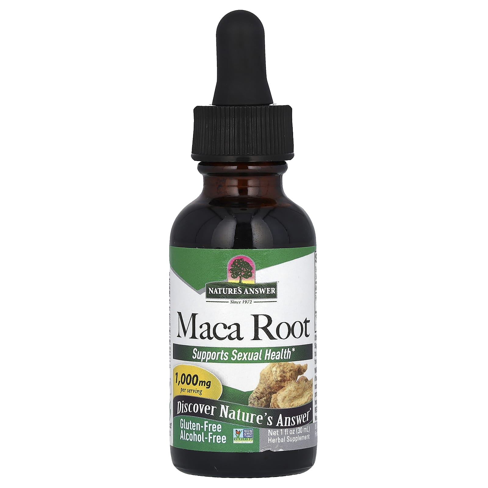 Nature's Answer, Maca Root, Alcohol-Free, 1,000 mg , 1 fl oz (30 ml) - Image 1