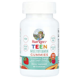 MaryRuth's Teen Multivitamin Gummies - Sugar Free, Fruit Flavors, 60 Count