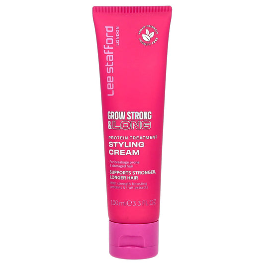 Lee Stafford, Grow Strong & Long, Protein Treatment Styling Cream, 3.3 fl oz (100 ml) - Image 1