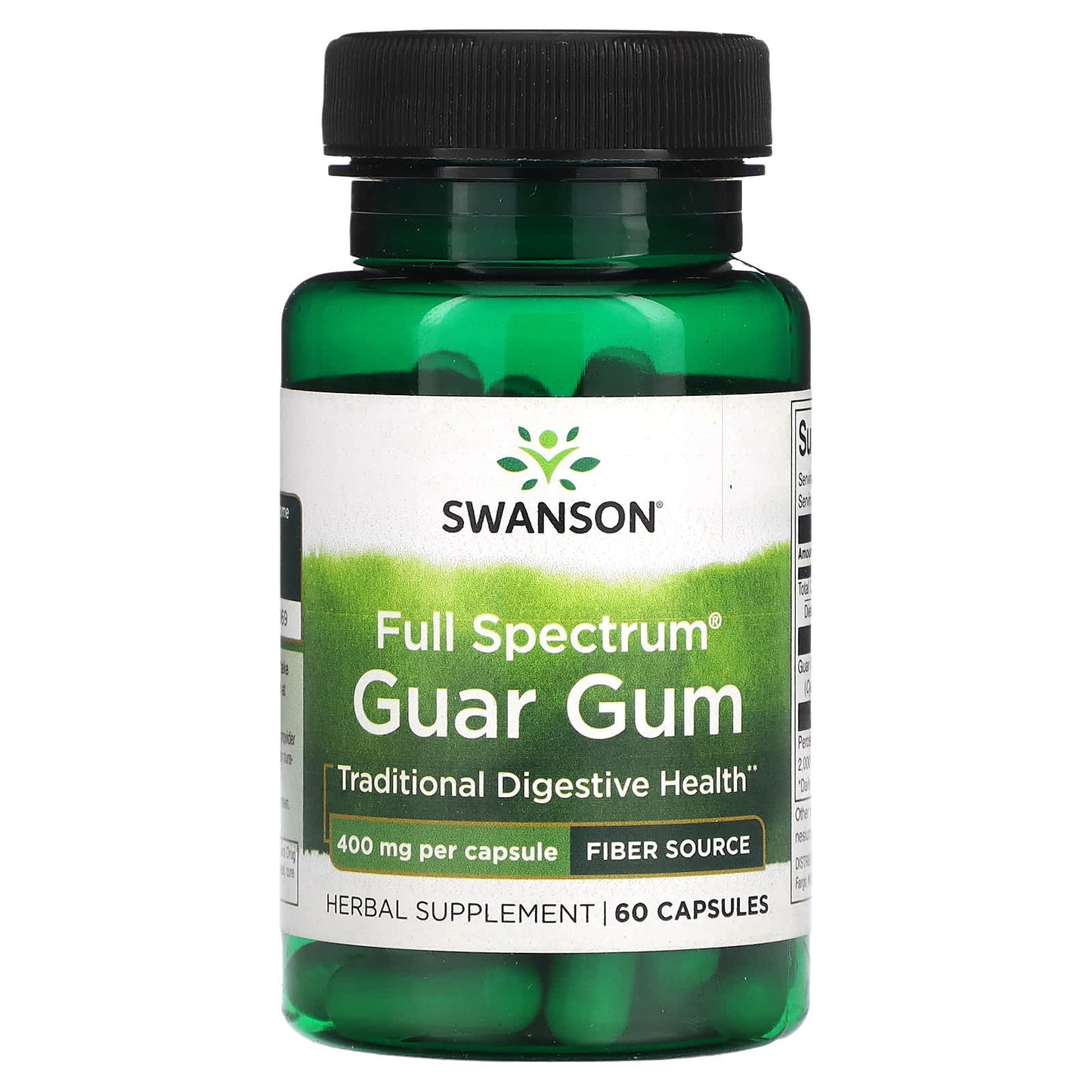Swanson, Full Spectrum Guar Gum, 400 mg, 60 Capsules - Image 1