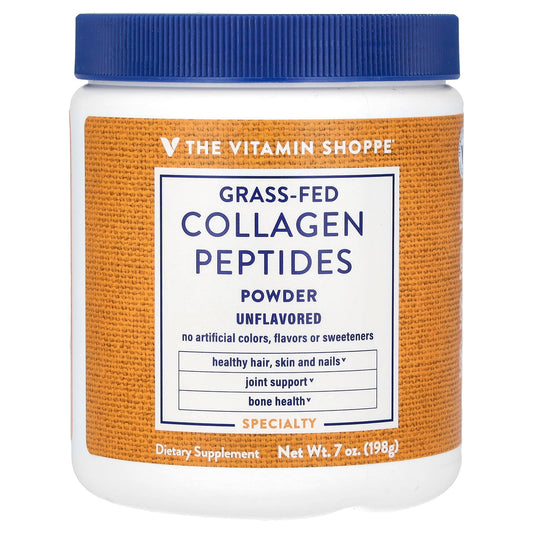 The Vitamin Shoppe, Grass-Fed Collagen Peptides Powder, Unflavored, 7 oz (198 g) - Image 1