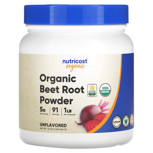 Nutricost, Organic Beet Root Powder, Unflavored, 16 oz (454 g) - Image 1