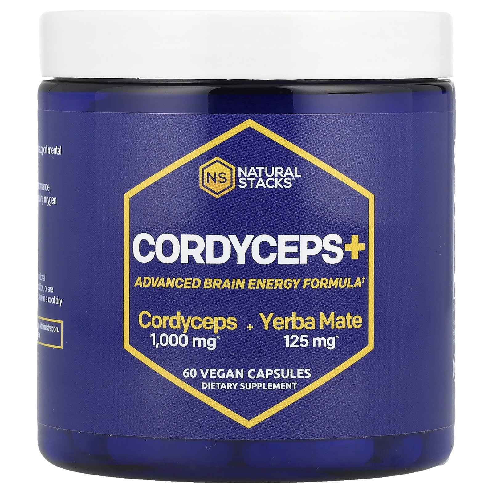 Natural Stacks, Cordyceps+, 60 Vegan Capsules - Image 1