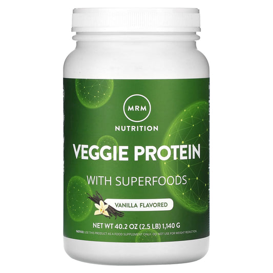 MRM Nutrition, Veggie Protein with Superfoods, Vanilla, 2.5 lb (1,140 g) - Image 1