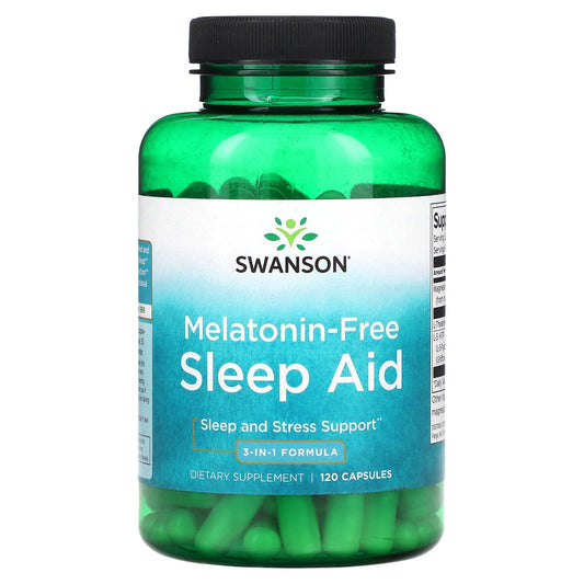 Swanson, Melatonin-Free Sleep Aid, 3-In-1 Formula , 120 Capsules - Image 1