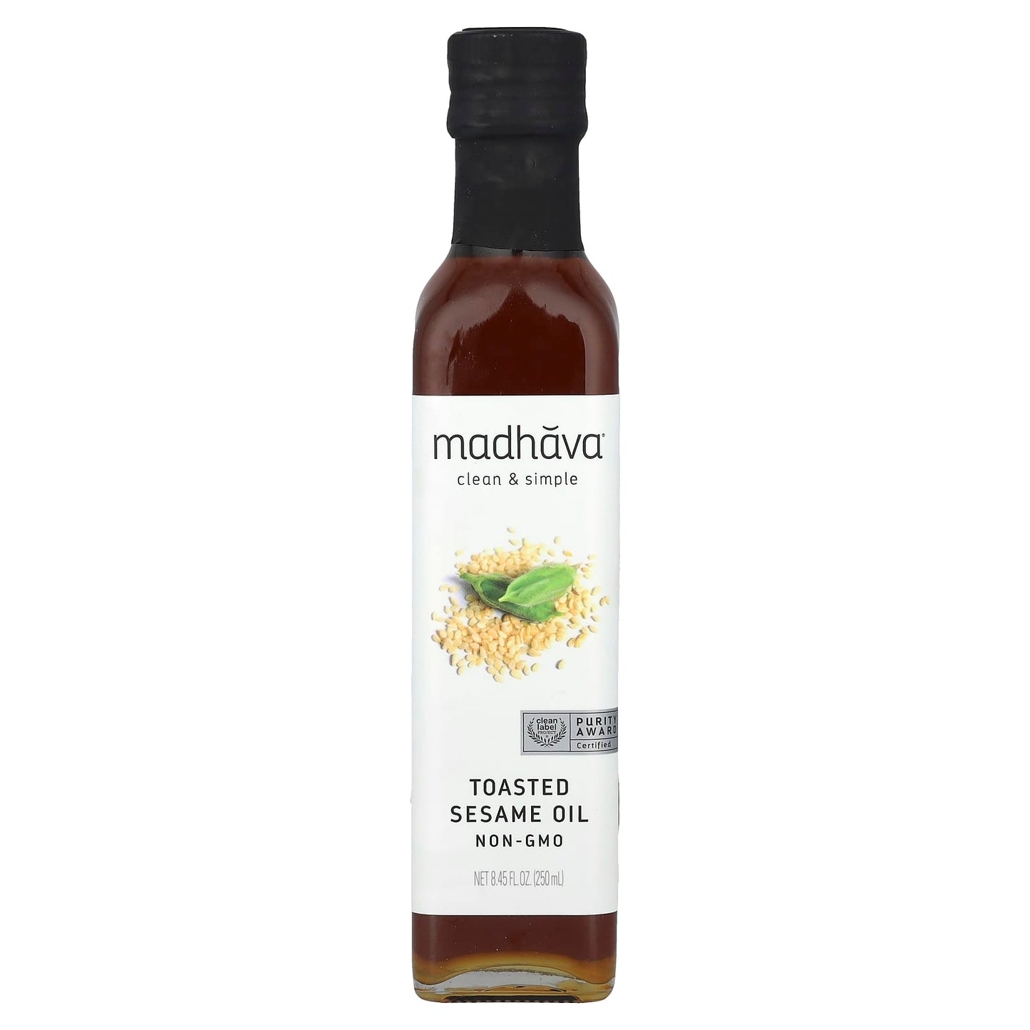 Madhava, Toasted Sesame Oil, 8.45 fl oz (250 ml) - Image 1