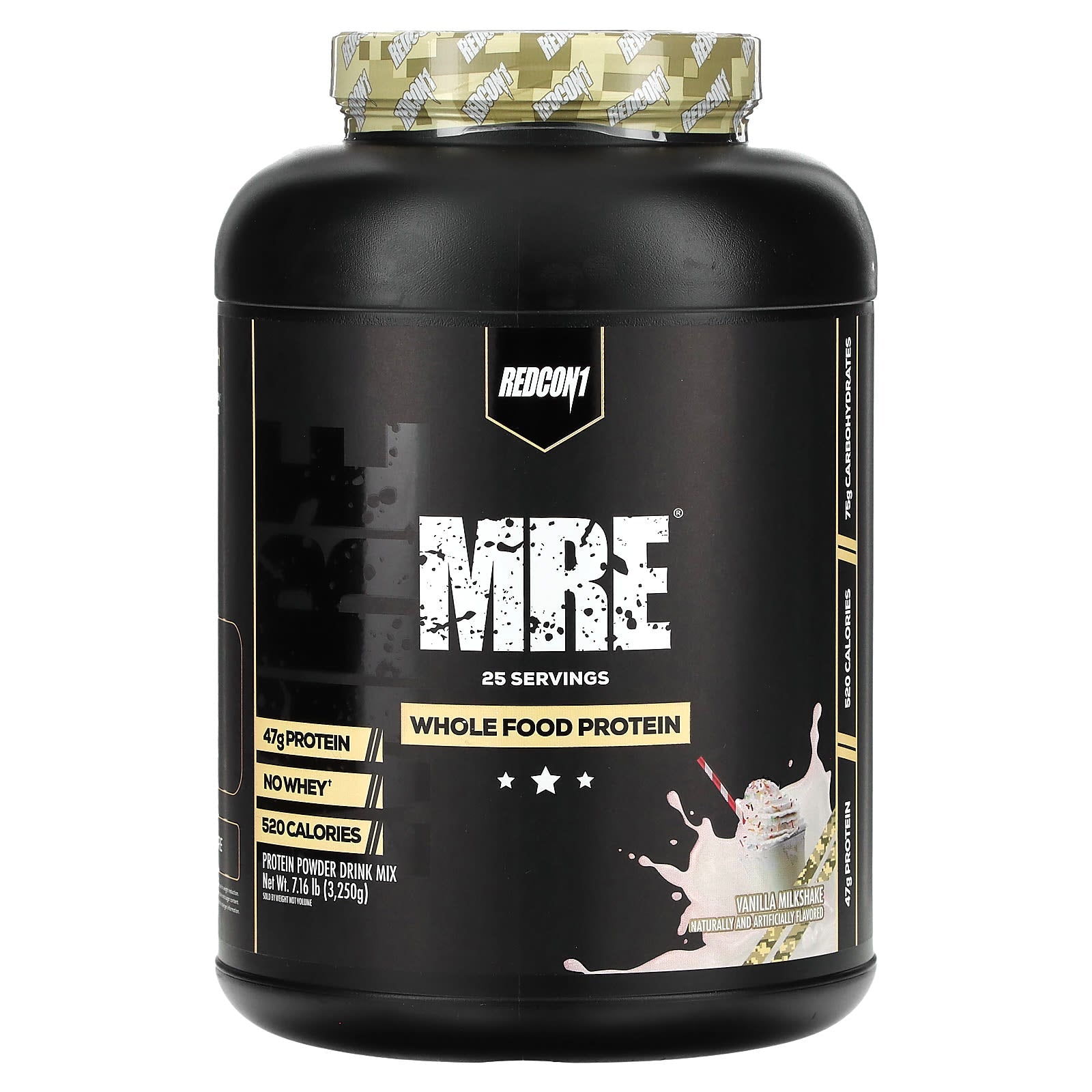 Redcon1, MRE, Whole Food Protein, Vanilla Milkshake, 7.16 lb (3,250 g) - Image 1