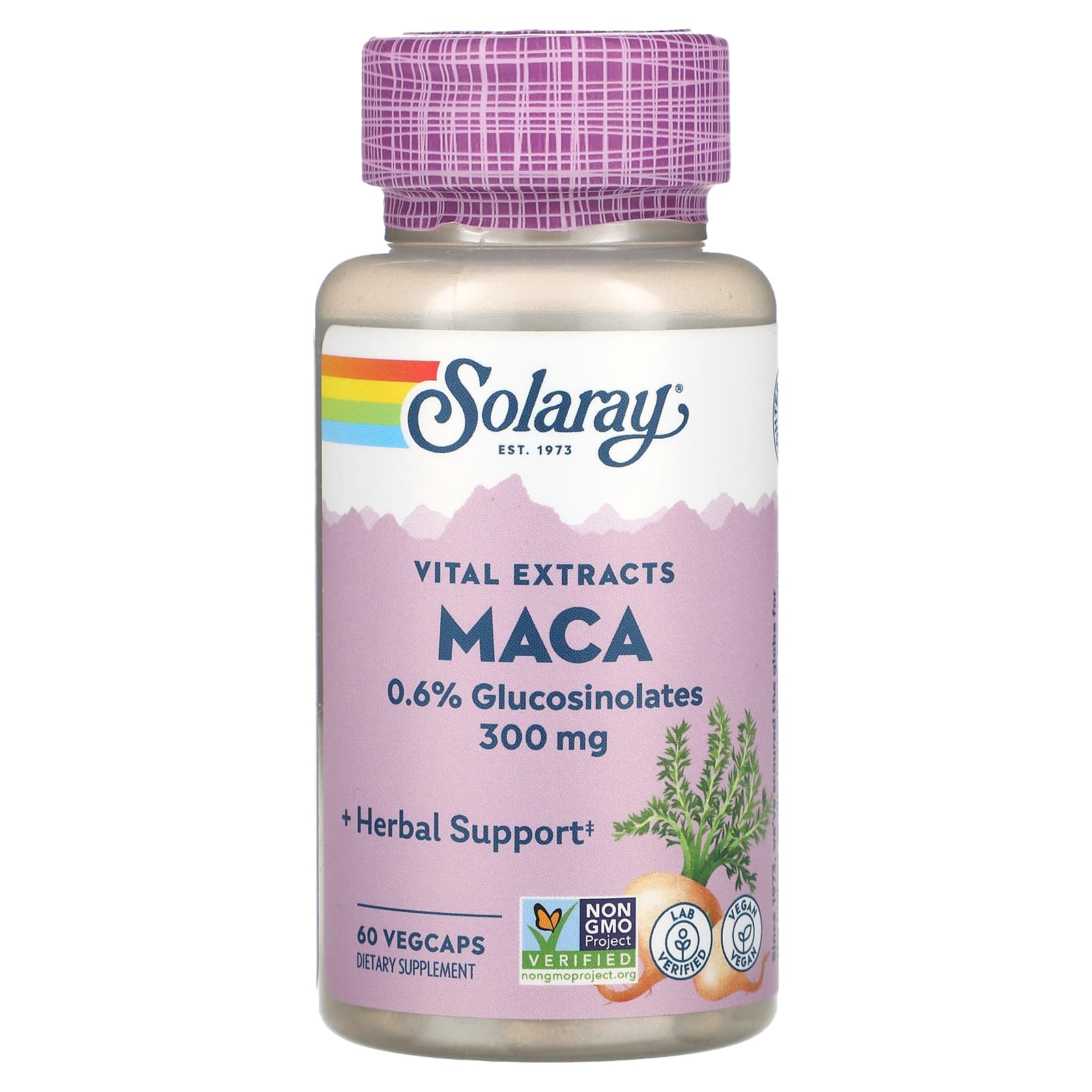 Solaray, Vital Extracts, Maca, 60 VegCaps - Image 1